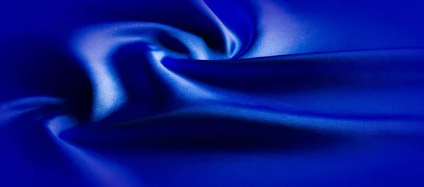 Textuur, zijde stof blauw, gemaakt voor de stemming zullen we Introd — Stockfoto