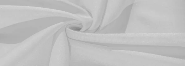 Texture, background, pattern, silk fabric of white color, solid — Stock Photo, Image