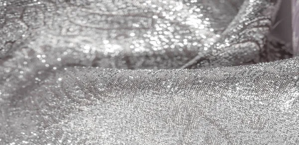 Textura de fondo, patrón. tela de brocado blanco. Broca de organza — Foto de Stock
