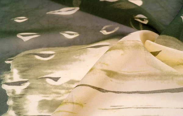 Background texture. Women's olive-colored scarf Photography for — Stock Photo, Image