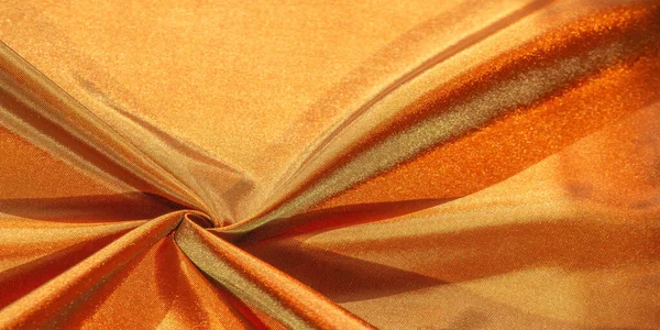 Textura del fondo de la postal, tela de seda de marrón a dorado — Foto de Stock