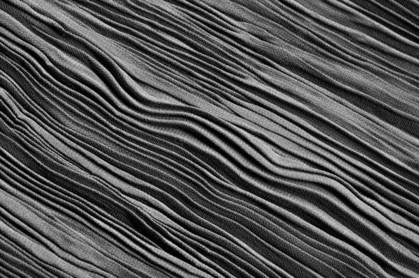 Texture, fond, motif, tissu plissé gris noir. Vous pouvez... — Photo