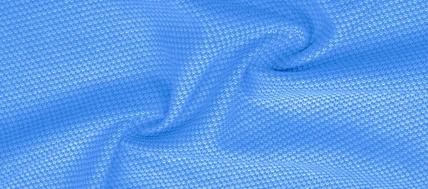 Tekstur latar belakang, pola Wol hangat kain dengan jahitan biru — Stok Foto