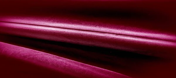 texture, red silk fabric panoramic photo. Silk Duke mood satin -