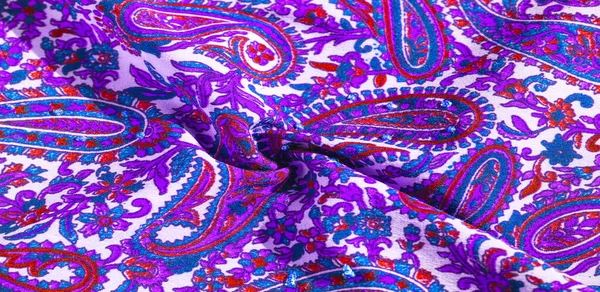 Textura de fondo, patrón, tela paisley de algodón. Diseñado por — Foto de Stock