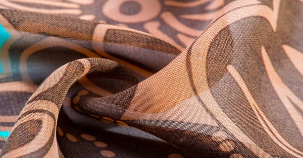 stock image texture, background, pattern, wallpaper. brown silk fabric patte