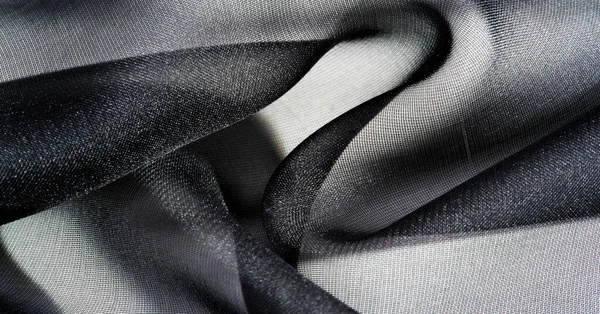 Fondo, patrón, textura, papel pintado, tela de seda negra. Añadir — Foto de Stock