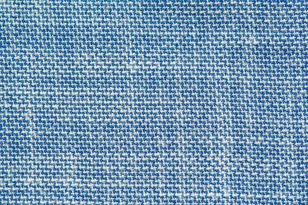 Textura de fondo, patrón. Tela azul con hilo blanco — Foto de Stock