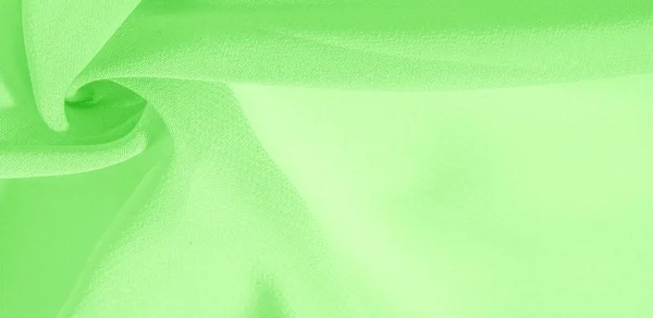 Texture background pattern. Green silk fabric with a subtle matt — Stock Photo, Image