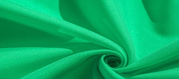 Tekstur, kain sutra warna hijau, sati sutra hijau muda padat — Stok Foto