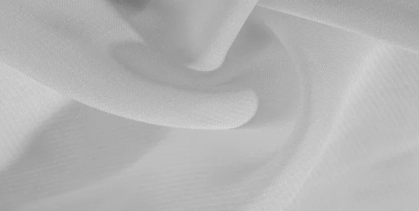 Textúra háttérmintázat fehér selyem anyagból. Ez a selyem orgona — Stock Fotó