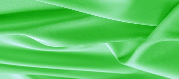 Tekstur latar belakang, pola. Kain sutra zamrud hijau. Wil ini — Stok Foto