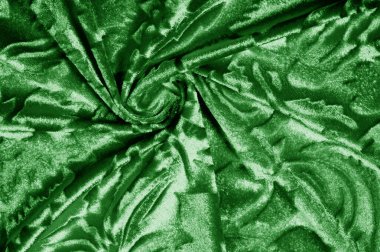 velor yeşil kumaş Kadife desen bir sünnetsiz altından oyulmuş