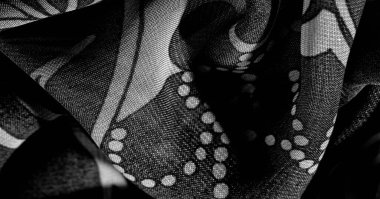 doku, arka plan, desen, duvar kağıdı. Siyah beyaz ipek kumaş