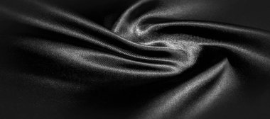 doku, arka plan, desen. Siyah ipek kumaş. Bu siyah ve