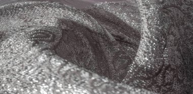 Doku arka planı, desen. beyaz brokar kumaş. Organze broca