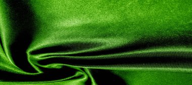 doku, arka plan, desen. yeşil ipek kumaş panoramik fotoğraf.