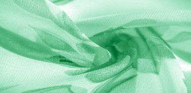 Doku arka plan, desen, duvar kağıdı. beyaz ipek kumaş, yeşil