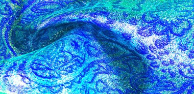 Doku arka planı, desen. mavi brokar kumaş. Organza brocad