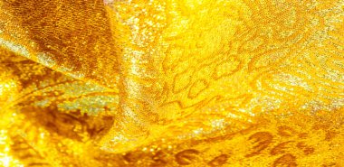 Doku arka planı, desen. kumaş; sarı altın brokar. Organz