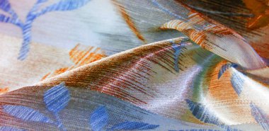 doku, arka plan. Metalik ipek kumaş. Ele eklemek için ideal