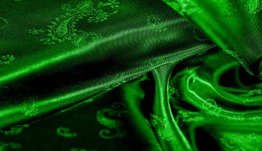 Doku, arka plan, desen Yeşil ipek şifon kumaş bir pa ile