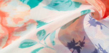 doku deseni pamuklu kumaş. Beyaz bir backgrou üzerinde çiçekler güller