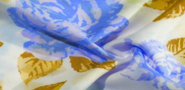 doku deseni pamuklu kumaş. Beyaz bir backgrou üzerinde çiçekler güller