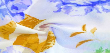 doku deseni pamuklu kumaş. Beyaz bir backgrou üzerinde çiçekler güller