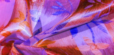 doku, arka plan. Metalik ipek kumaş. Ele eklemek için ideal