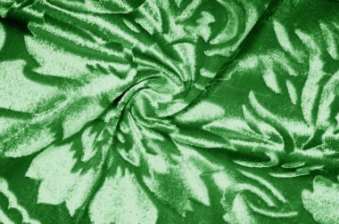 velor yeşil kumaş Kadife desen bir sünnetsiz altından oyulmuş