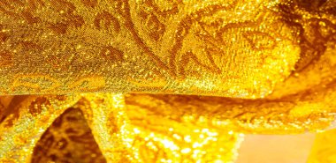 Doku arka planı, desen. kumaş; sarı altın brokar. Organz