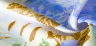 doku deseni pamuklu kumaş. Beyaz bir backgrou üzerinde çiçekler güller