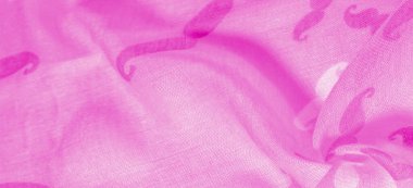 Doku Arka Plan, Boyalı Karikatür Mustac ile Pembe İpek Kumaş