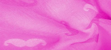 Doku Arka Plan, Boyalı Karikatür Mustac ile Pembe İpek Kumaş