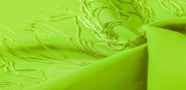 İpek kumaş Arka plan dokusu. Bu doğal bir yeşil salata.