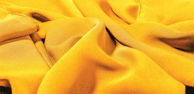 İpek kumaş Arka plan dokusu. Bu doğal sarı bir yara izi.