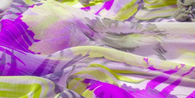 doku arka plan deseni. Renkli dantel ile ipek kumaş. Yello