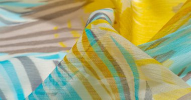 doku arka plan deseni. Renkli dantel ile ipek kumaş. Yello