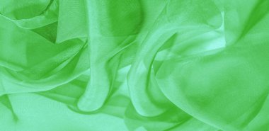 Yeşil ipek kumaş dokusu. Ayrıca tasarımınız için de mükemmeldir