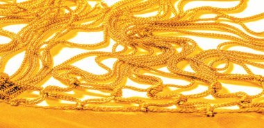 İpek kumaş Arka plan dokusu. Bu doğal sarı bir yara izi.