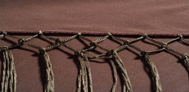 İpek kumaş Arka plan dokusu. Bu doğal kahverengi bir atkı.