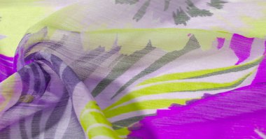 doku arka plan deseni. Renkli dantel ile ipek kumaş. Yello