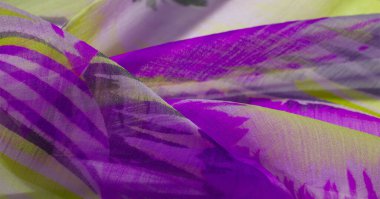 doku arka plan deseni. Renkli dantel ile ipek kumaş. Yello