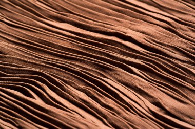 Doku, arka plan, desen, Kumaş gofre kahverengi. Kayısı rengi.