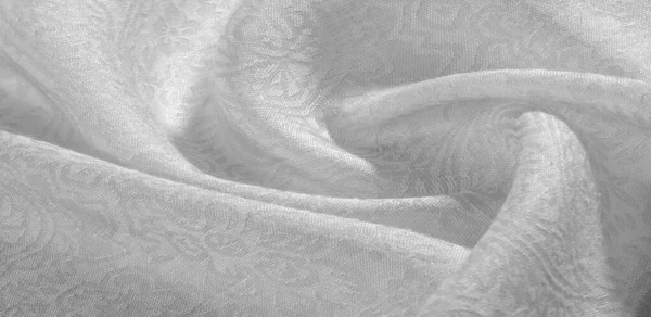 Textura fundo padrão tecido floral ornamento branco. Este co — Fotografia de Stock