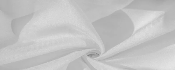 Textuur, achtergrond, patroon, zijde stof van witte kleur, massief — Stockfoto
