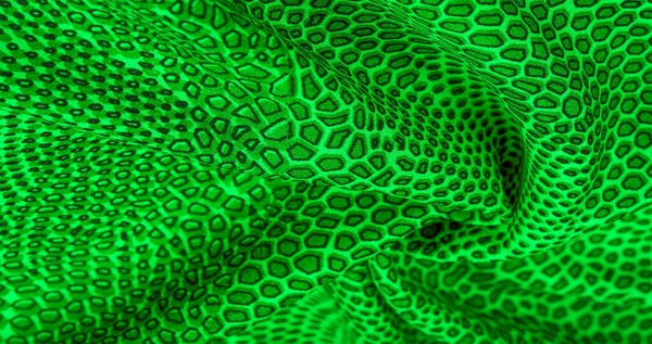 Groene zijde stof, dierlijke huid. Alle projecten zijn nieuw en designe — Stockfoto