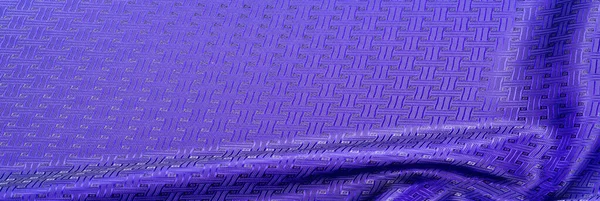 Bakgrundsstruktur, mönster. Blått sidentyg med liten bock — Stockfoto