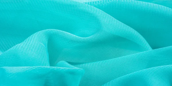 Texture background pattern  blue silk fabric. this silk organza — Stock Photo, Image